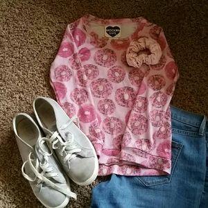 Girls Donut Long-Sleeve Sweater Shirt